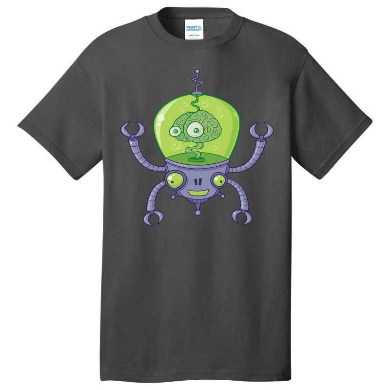 Brainbot Robot With Brain Basic T-shirt by fizzgig | Artistshot