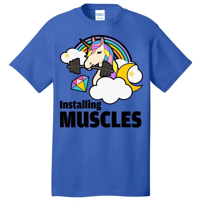 Installing Muscles For Light Basic T-shirt by autlu2024 | Artistshot