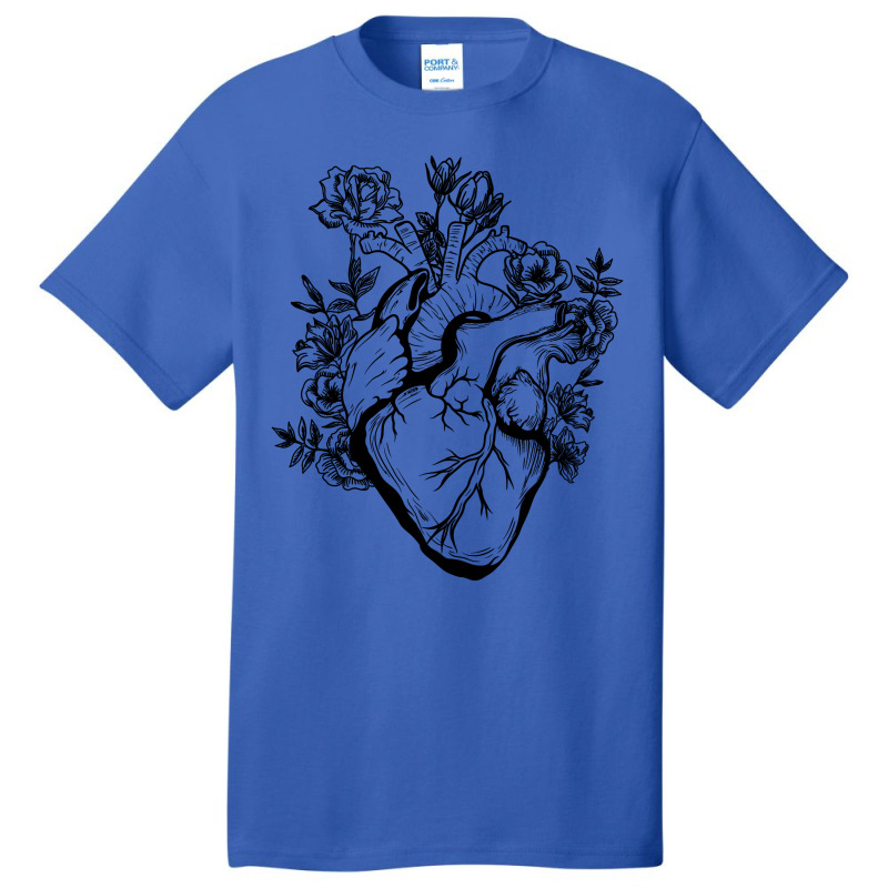 Heart And Flower For Light Basic T-shirt by autlu2024 | Artistshot