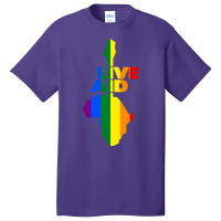 Live Aid Band Aid 1985 Symbol Lgbt Basic T-shirt | Artistshot