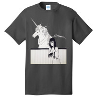 Girl With Unicorn Basic T-shirt | Artistshot