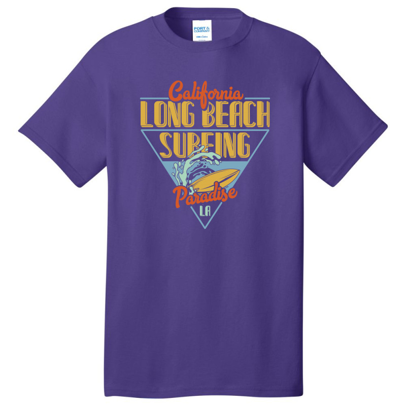 California Long Beach Surfing Paradise Basic T-shirt by EmarDesign | Artistshot