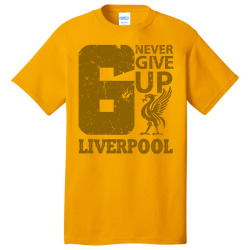 Custom Never Give Up Liverpool T Shirt Worn By Mohamed Salah Youth 3/4  Sleeve By Blackstars - Artistshot