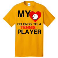 My Heart Belongs To A Tennis Player Basic T-shirt | Artistshot