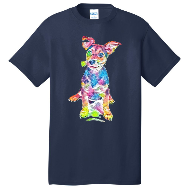 Dog With Perky Ears Basic T-shirt by Kemnabi | Artistshot