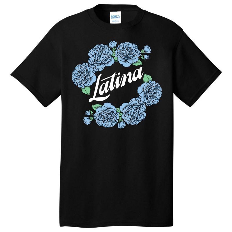 Latina Blue Rose For Dark Basic T-shirt by autlu2024 | Artistshot