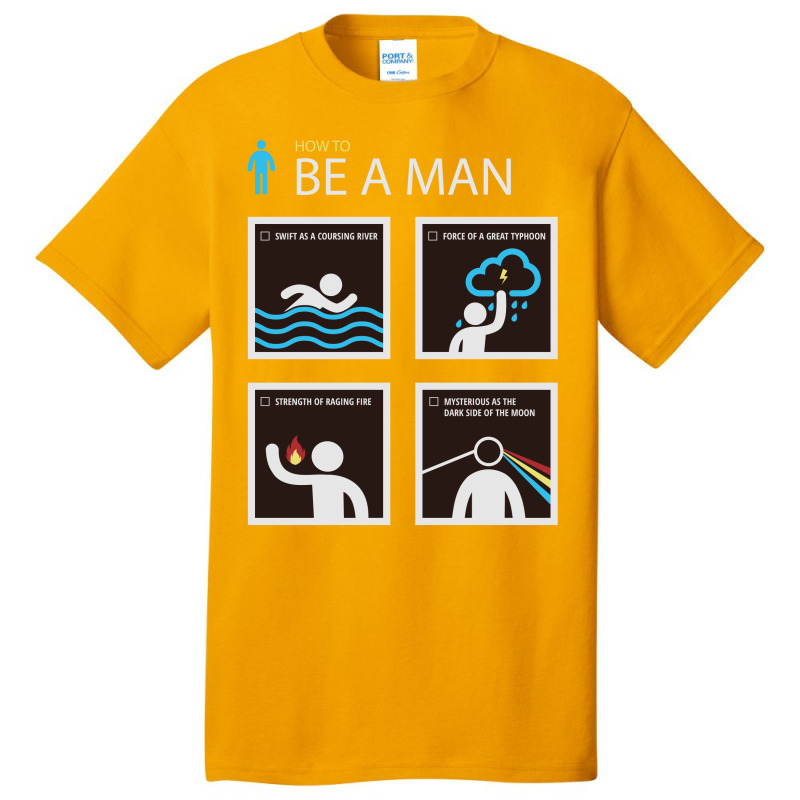 How To Be A Man V-neck Gift Tee Basic T-shirt by CarambaArt | Artistshot