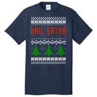 Ugly Hail Satan Christmas Basic T-shirt | Artistshot