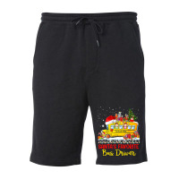 Santas Favorite School Bus Driver Christmas Lights Fleece Short | Artistshot