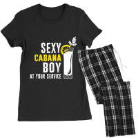 Sexy Cabana Boy Pool Party Guy Bartender Distresse Women's Pajamas Set | Artistshot