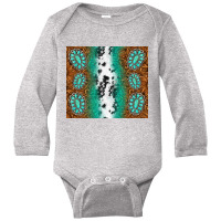 Tooled Leather Cowhide With Gemstone Tumbler Long Sleeve Baby Bodysuit | Artistshot