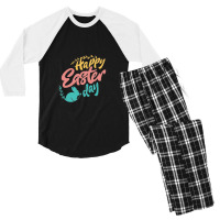 Happy Easter Day Men's 3/4 Sleeve Pajama Set | Artistshot