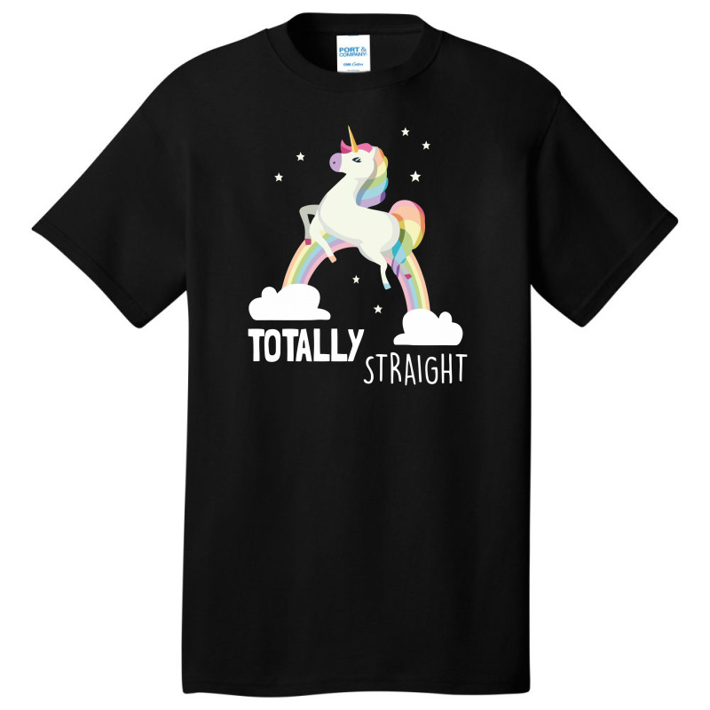 Totally Straight Funny Unicorn Basic T-shirt by tompa shirt | Artistshot