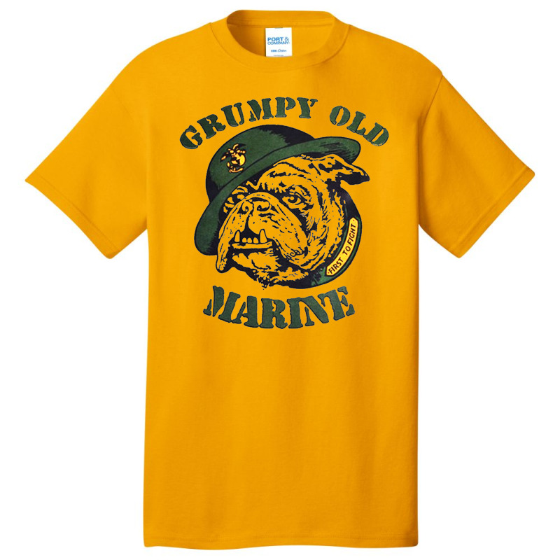 Grumpy Old Marine Basic T-shirt by Bogaya | Artistshot