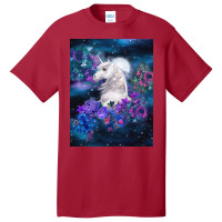 Unicorn And Stars Basic T-shirt | Artistshot