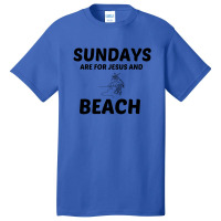 Beach And Jesus Sunday Basic T-shirt | Artistshot