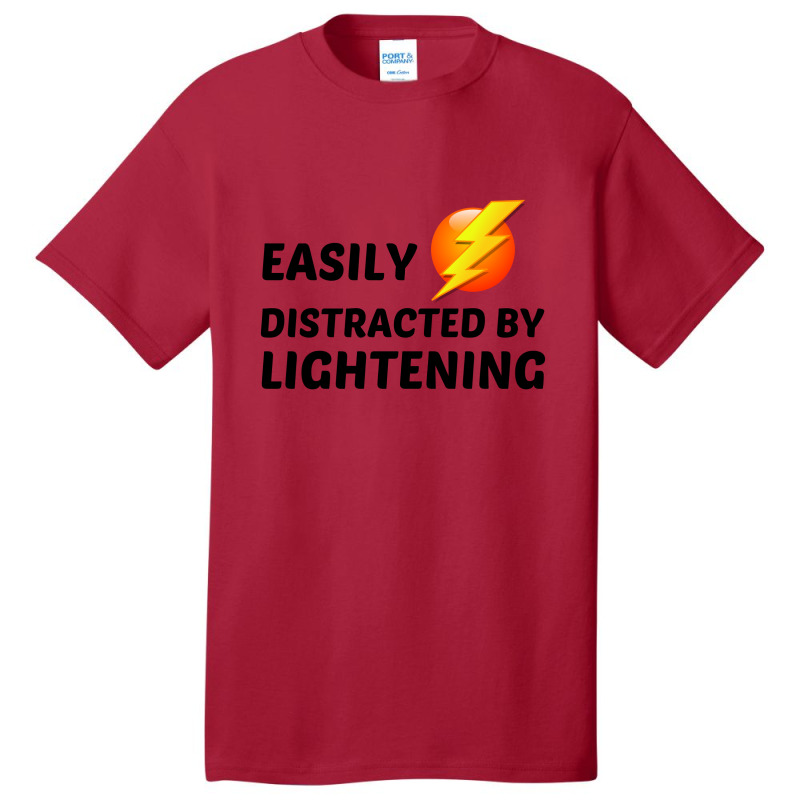 Lightening Easily Distracted Basic T-shirt by Perfect Designers | Artistshot