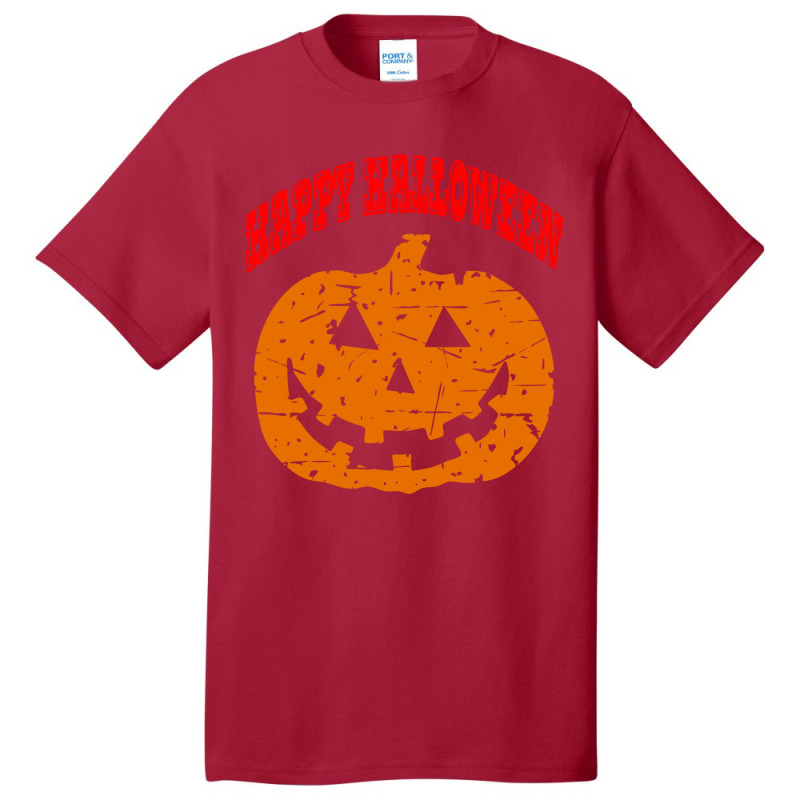 Happy Halloween Vintage Pumpkin Basic T-shirt by Qudkin | Artistshot