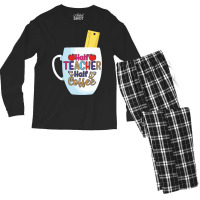 Half Coffee Half Teacher Men's Long Sleeve Pajama Set | Artistshot