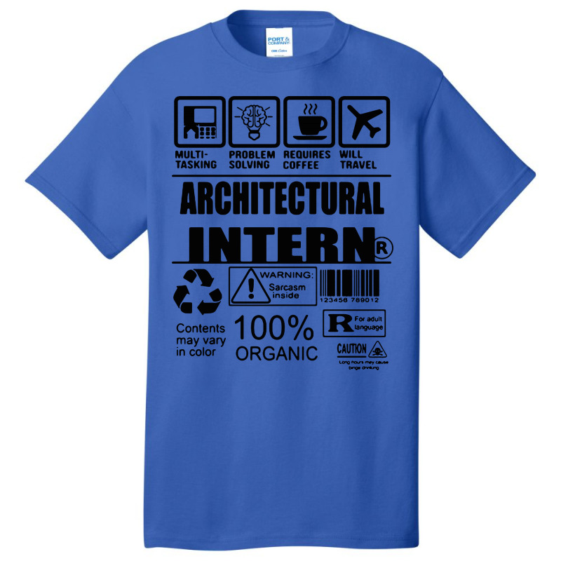 Architectural Intern Contents Basic T-shirt | Artistshot