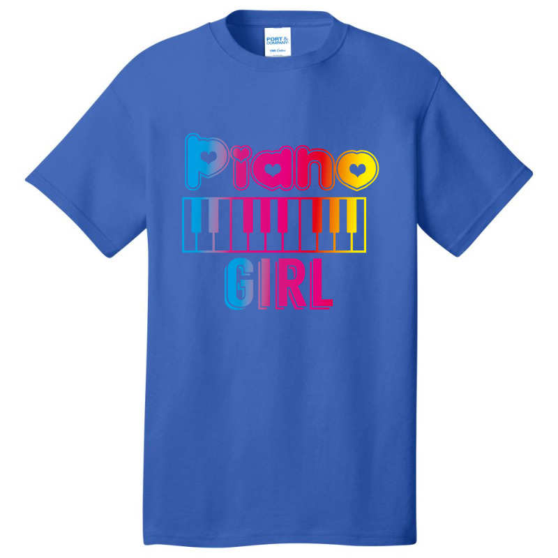 Piano Girl Basic T-shirt by rardesign | Artistshot