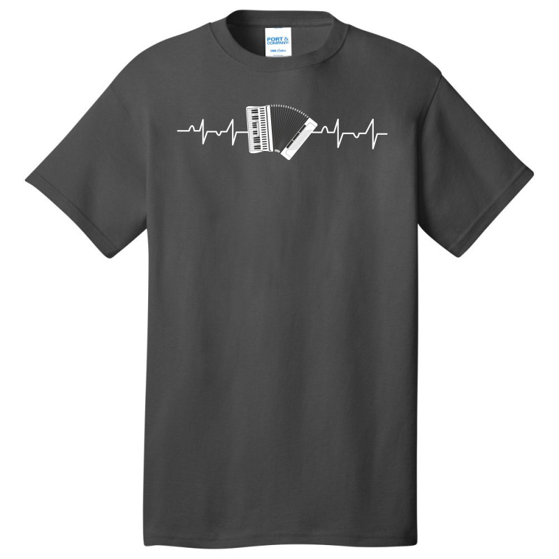 Accordion Polka Music Musician Musical Instrument Funny Heartbeat Gift Basic T-shirt by Tasteful Tees | Artistshot