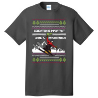 Education Is Important Skiing Basic T-shirt | Artistshot