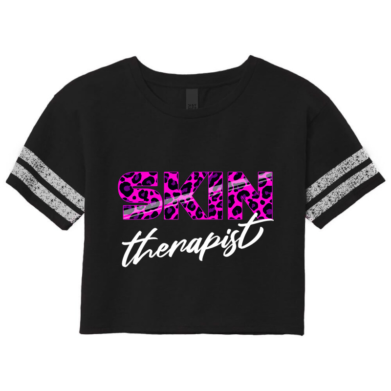 Skin Therapist Leopard Skin Care Cosmetology Esthe Scorecard Crop Tee | Artistshot