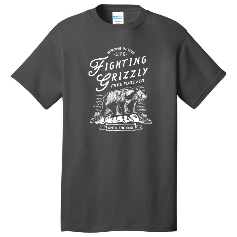 Fighting Grizzly Basic T-shirt by Chiks | Artistshot