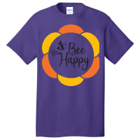 Bee Happy Basic T-shirt | Artistshot