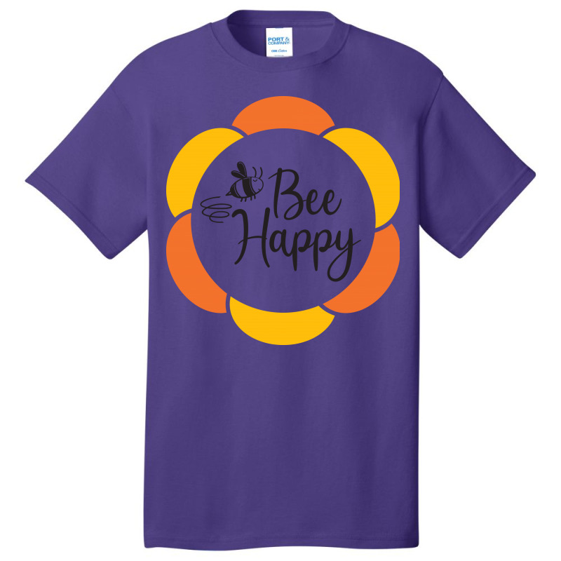 Bee Happy Basic T-shirt | Artistshot