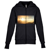 Holy Week And Easter Services,  Easter Sunday He Is Risen Youth Zipper Hoodie | Artistshot