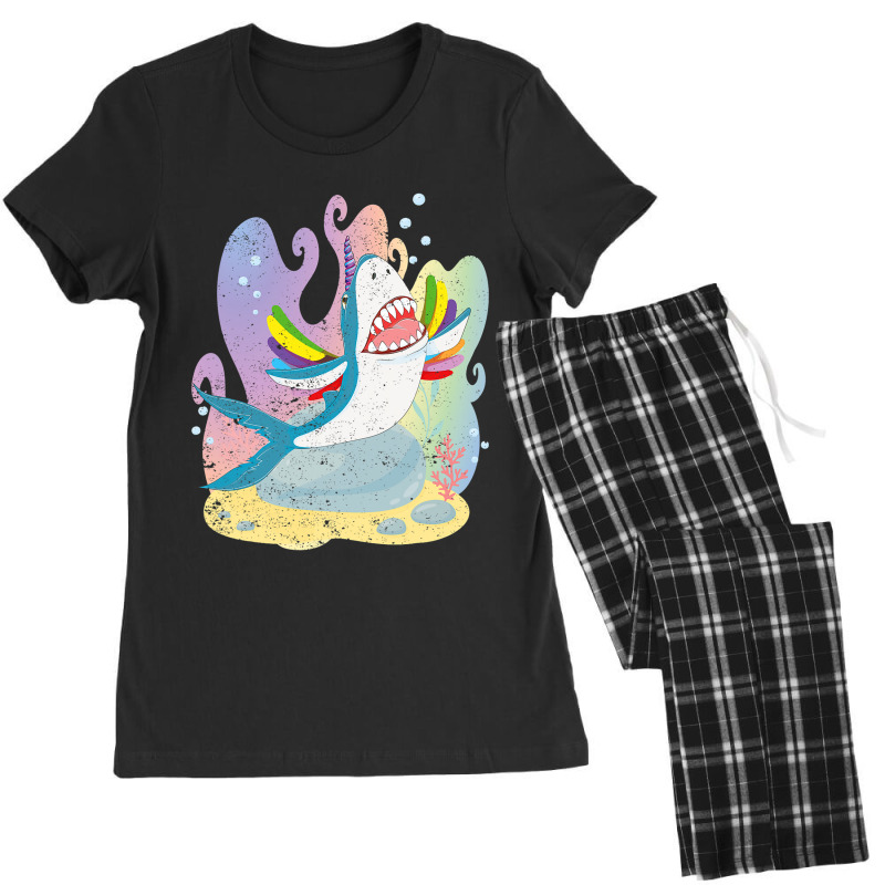 Sharkicorn Cute Ocean Animal Magical Shark Unicorn Women's Pajamas Set by MaximilianoMonroe | Artistshot