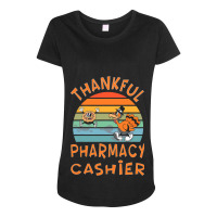 Pharmacy Cashier Job Funny Thanksgiving Maternity Scoop Neck T-shirt | Artistshot