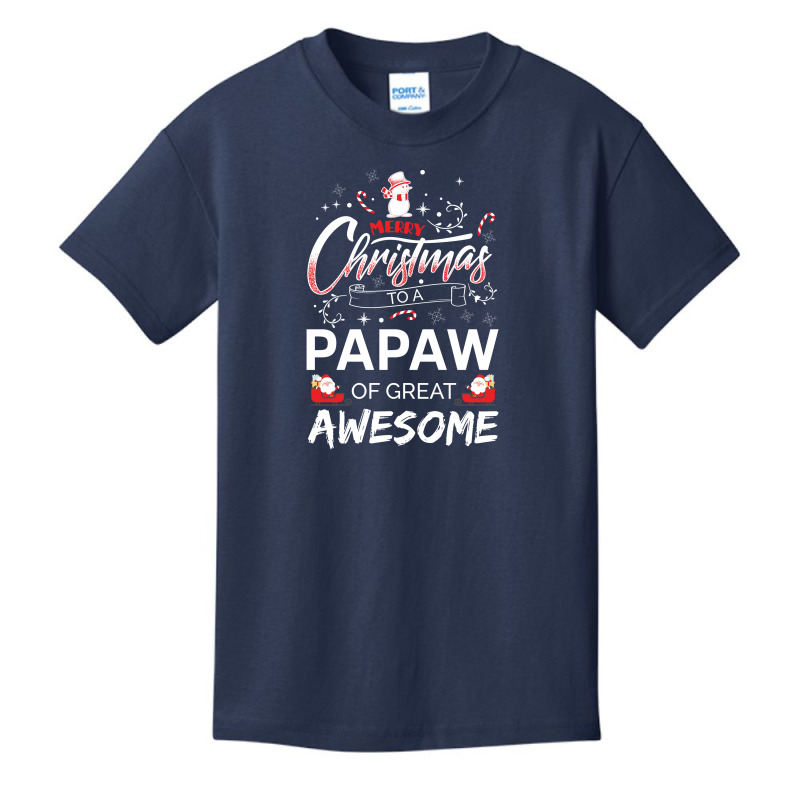 Merry Christmas To Pawpaw Of Great Awesome Basic Youth T-shirt | Artistshot