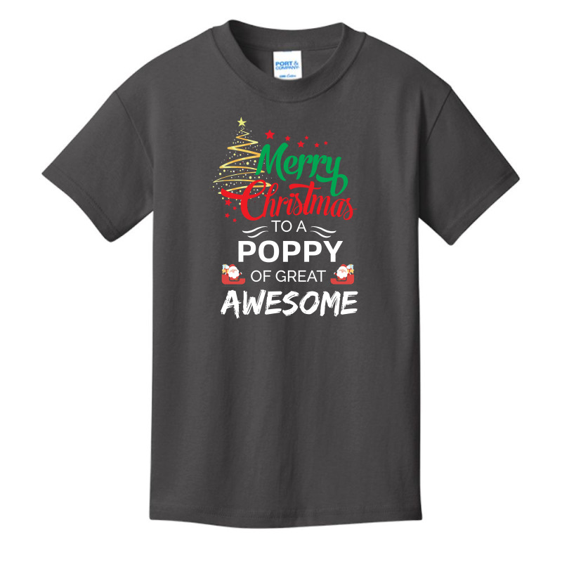 Merry Christmas To A Poppy Of Great Awesome Basic Youth T-shirt | Artistshot