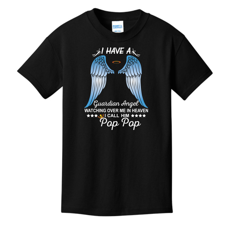 My Pop Pop Is My Guardian Angel Basic Youth T-shirt by SabriAcar | Artistshot