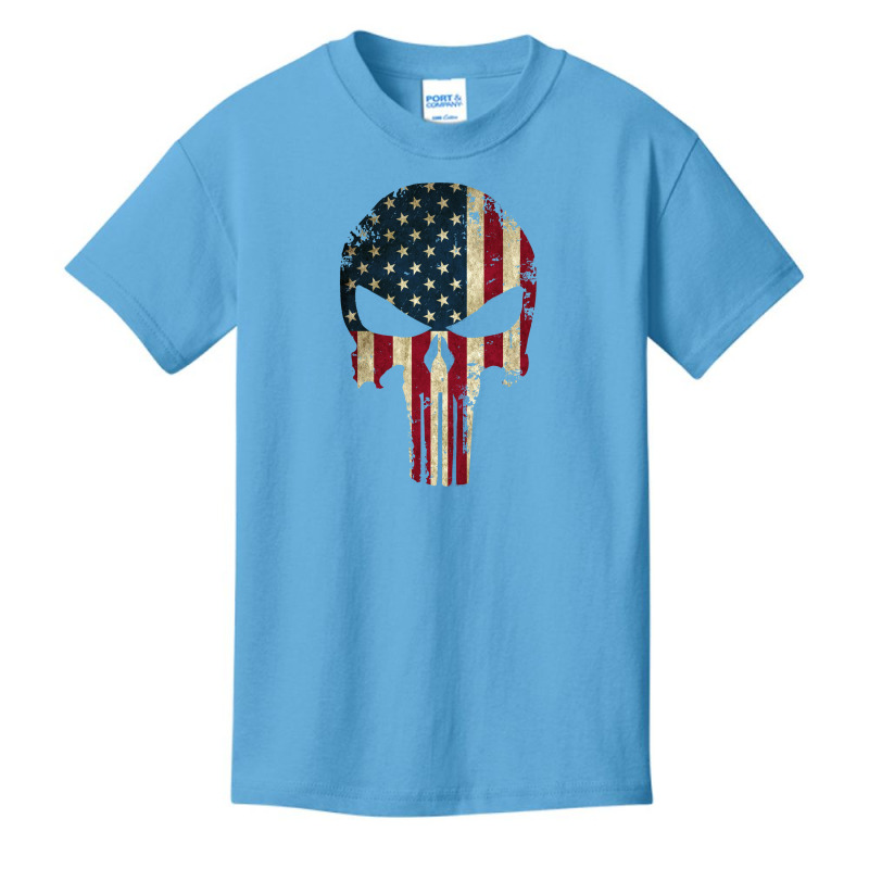 The Punisher American Flag Basic Youth T-shirt | Artistshot