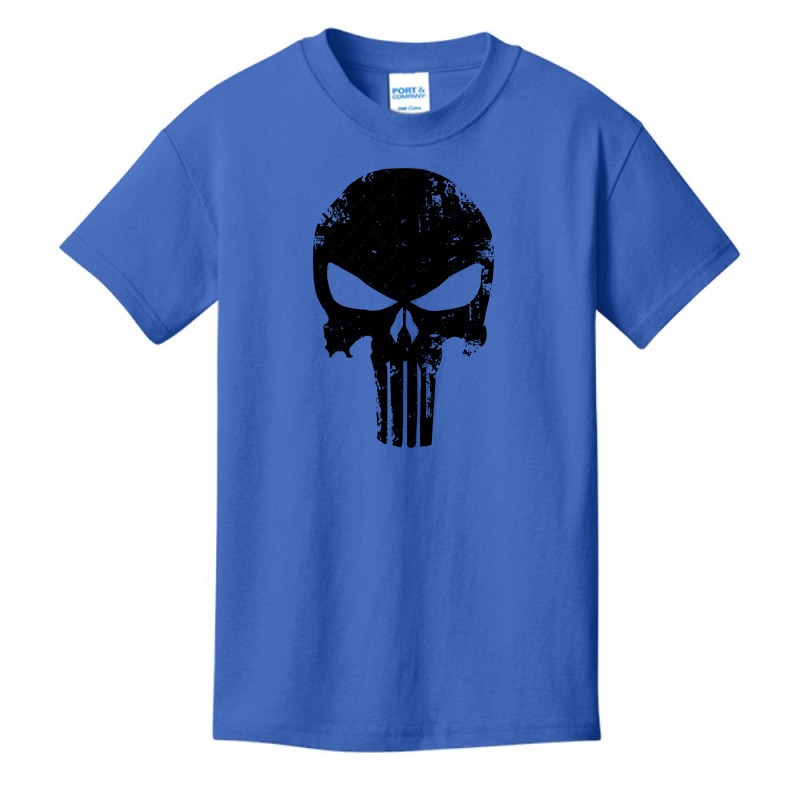 The Punisher Skull Black Basic Youth T-shirt | Artistshot