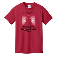 My Mum Is My Guardian Angel Basic Youth T-shirt | Artistshot