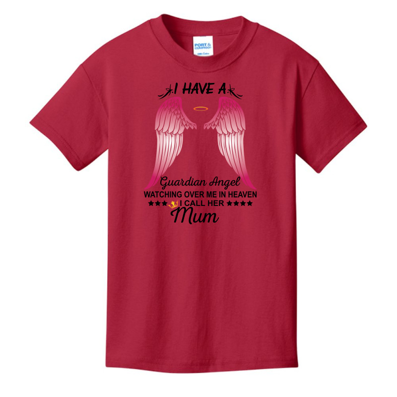 My Mum Is My Guardian Angel Basic Youth T-shirt by SabriAcar | Artistshot