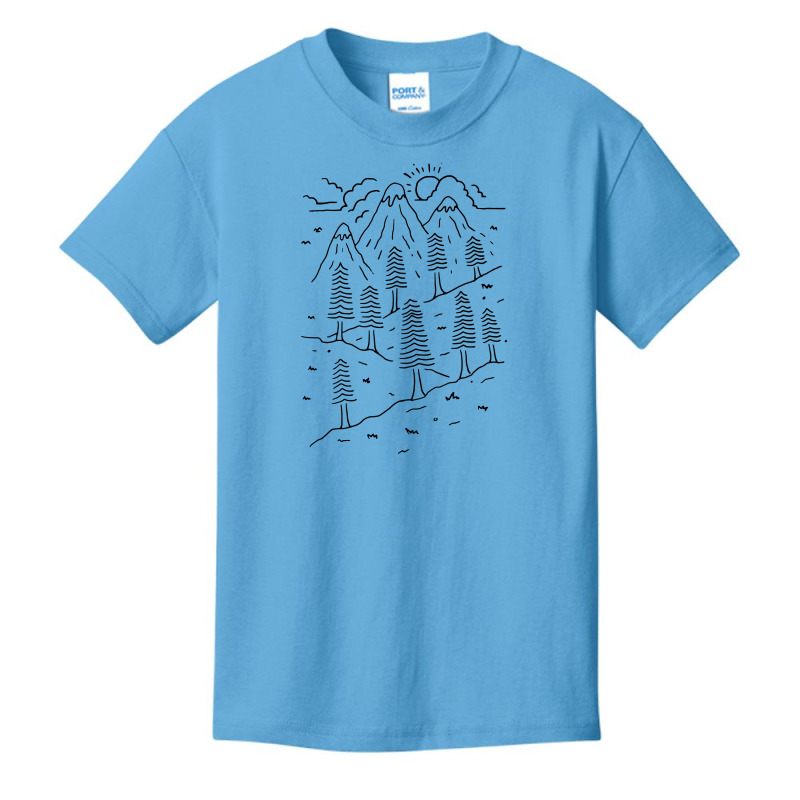 Hiking Trails (for Light) Basic Youth T-shirt by Quilimo | Artistshot