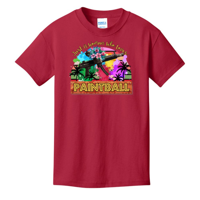 Just A Woman Who Loves Paintball Basic Youth T-shirt | Artistshot