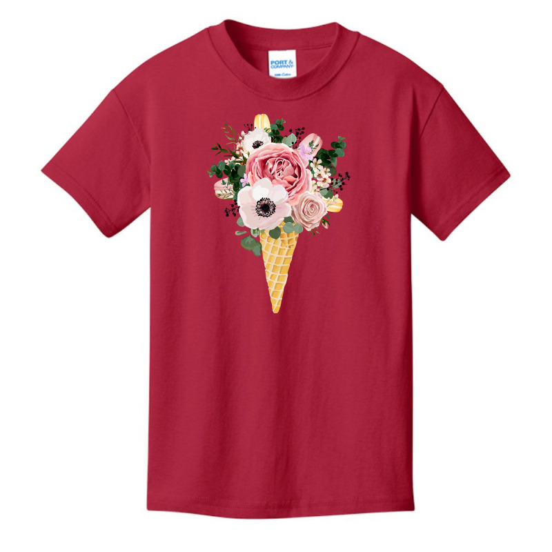 Flower Ice Cream Basic Youth T-shirt by autlu2024 | Artistshot