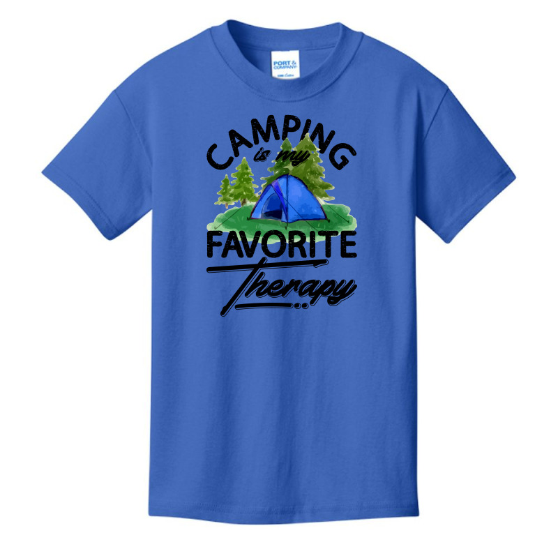 Camping Is My Favorite Therapy For Light Basic Youth T-shirt by autlu2024 | Artistshot