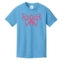 Breast Cancer Butterfly Ribbon Basic Youth T-shirt | Artistshot