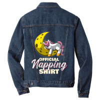 Sleeping Unicorn Nap Time Official Napping Men Denim Jacket | Artistshot