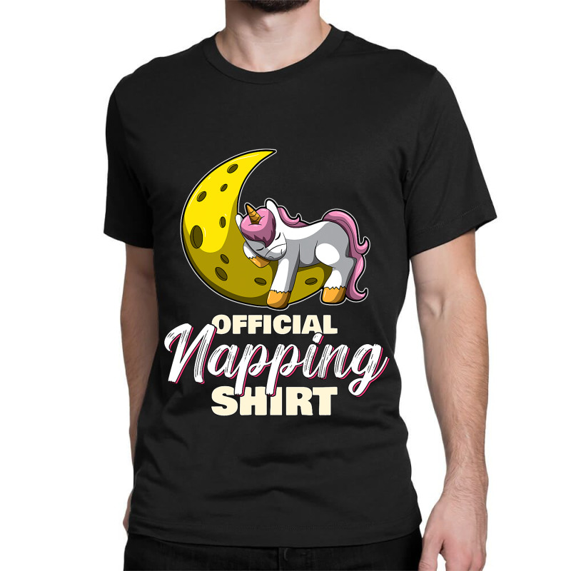 Sleeping Unicorn Nap Time Official Napping Classic T-shirt by ClementePare | Artistshot