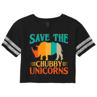 Save The Chubby Unicorn Funny Fat Rhino Animal Rig Scorecard Crop Tee | Artistshot