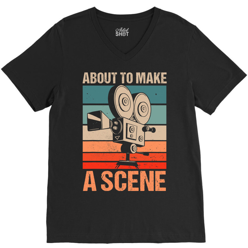 Short Film Writer Movie Maker Cinematographer Edit V-Neck Tee by NariahPringle | Artistshot